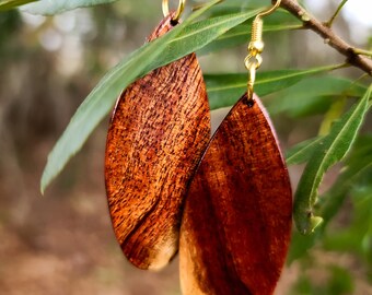 Handmade Tear Drop Earrings (Wood of Your Choice)