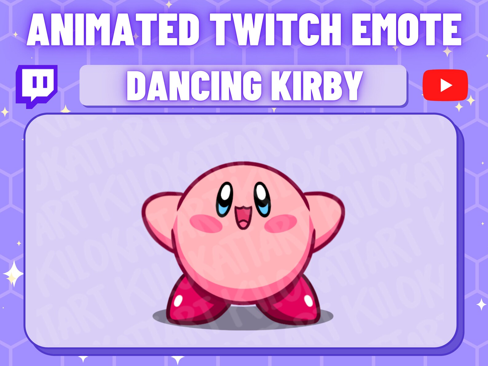 Animated Kirby Dance Emote Twitch Discord Fantasy Etsy Canada