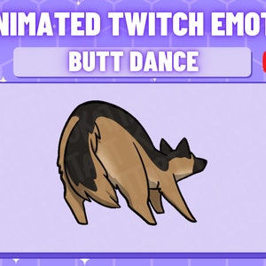 Animated Kawaii German Shepherd Dance Emote Twitch Discord 