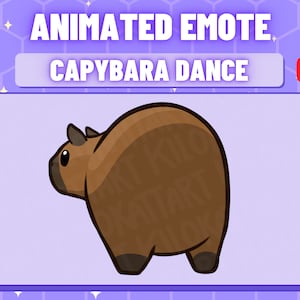 Animated Capybara Dance Emote - Kawaii - Twitch - Discord - Stream - Gaming - Cute - Kick - Dance - YouTube - Ready To Use - Among Us - Meme