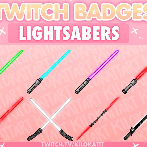 Lightsaber SubBadges - Bits - Twitch - Discord - Stream - Fantasy - Gaming - Cute - Star Wars - Space - YouTube - Mandalorian - Ready To Use