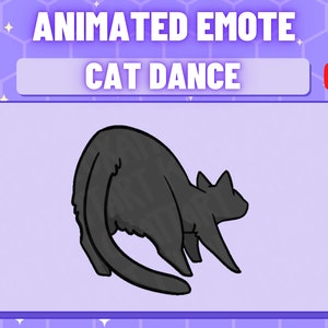 Animated Kawaii Gray Cat Dance Emote - Twitch - Discord - Stream - Fantasy - Gaming - Cute - Sailor Moon - YouTube - Ready To Use