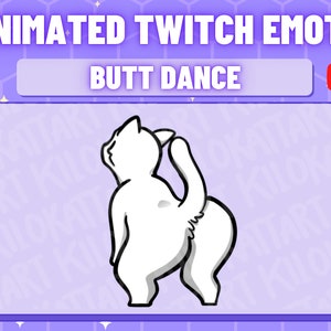 Animated White Cat Twerk Emote - Kawaii - Twitch - Discord - Stream - Feline- Gaming - Cute - Kitten - Dance - YouTube - Ready To Use- Furry