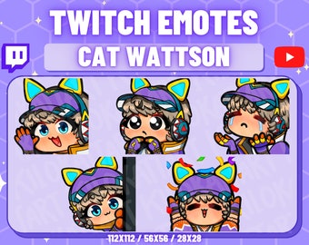 Hype Beast Wattson Emotes - Apex Legends - Nessie - Twitch - Stream - Juegos - Lindo - Kawaii - YouTube - Listo para usar - pepehands - Cattson