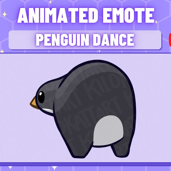 Animated Penguin Dance Emote - Kawaii - Twitch - Discord - Stream - Gaming - Cute - Kick - Dance - YouTube - Ready To Use - Among Us - Bird