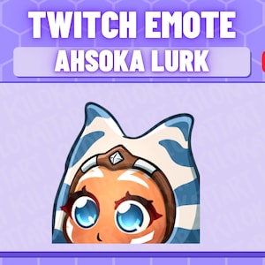 Ahsoka Lurk Emote - Star Wars - Gaming - Twitch - YouTube - Discord - Cute - Kawaii - Ready To Use - Chibi - Streaming - Facebook