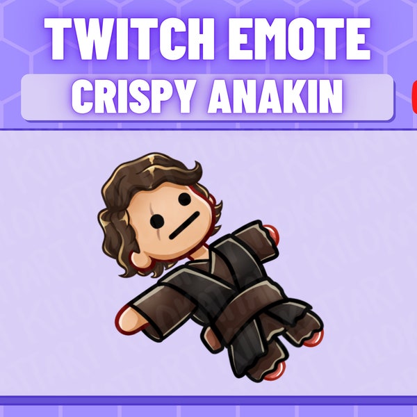 Knackiges Anakin Lay Emote - Star Wars - Gaming - Twitch - YouTube - Discord - Süß - Kawaii - Gebrauchsfertig - Chibi - Tracking - Facebook