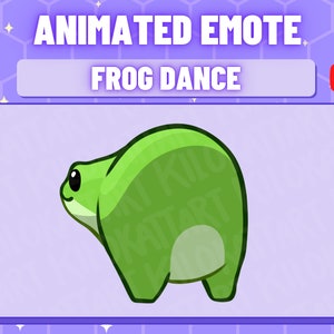 Animated Frog Dance Emote - Kawaii - Twitch - Discord - Stream - Gaming - Cute - Kick - Dance - YouTube - Ready To Use - Furry - Among Us