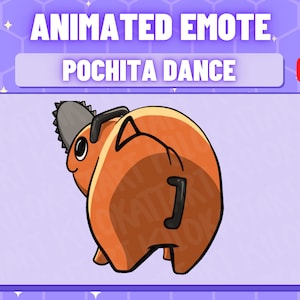 Animated Pochita Dance Emote - Kawaii - Twitch - Discord - Stream - Gaming - Cute - Kick - Dance - YouTube - Ready To Use - Anime - Meme