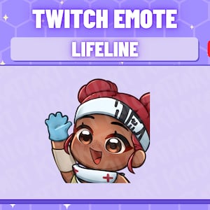 Lifeline Hi Emote - Apex Legends - Gaming - Twitch - YouTube - Discord - Cute - Kawaii - Ready To Use - Chibi - Streaming - Facebook