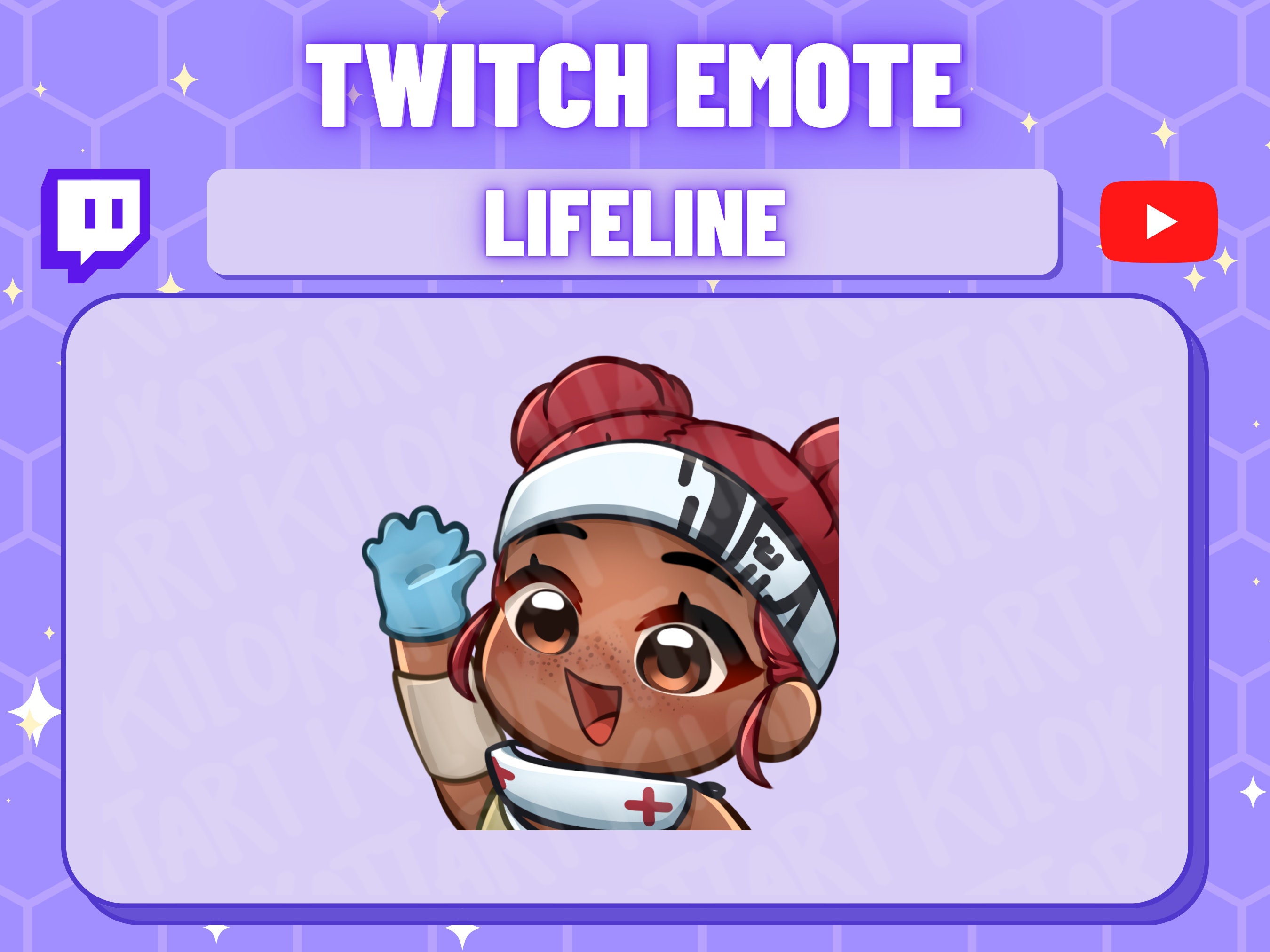 Lifeline Hi Emote Apex Legends Gaming Twitch Youtube Discord Cute