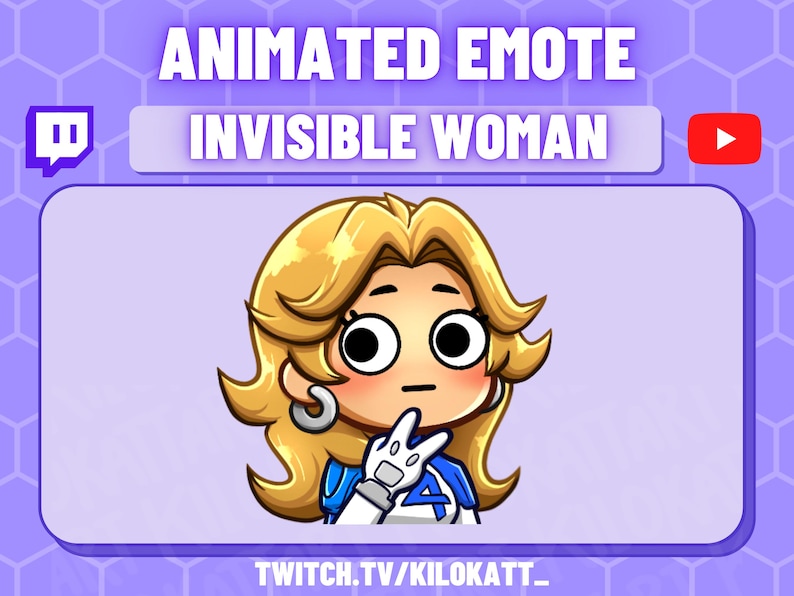 Animated Invisible Woman Peace Out Emote - Twitch - Discord - Stream ...