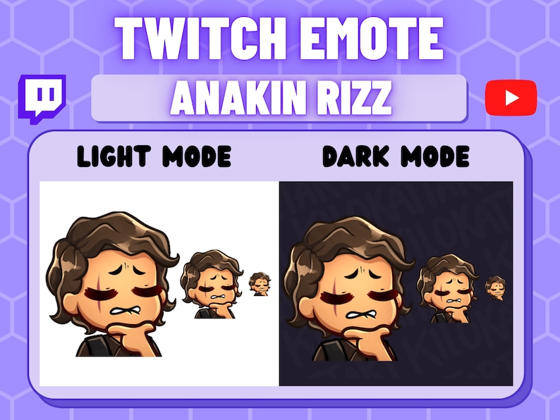 Lady Rizz Emote Anakin Rizz Emote - Star Wars - Gaming - Twitch - Youtube - Discord ...