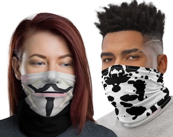 Guy Fawkes / Rorschach Test Combo Neck Gaiter Mask