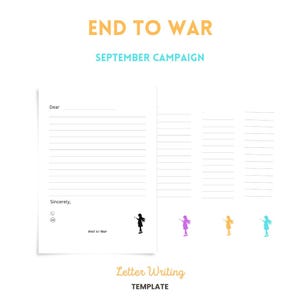 End of War Lined Letter Writing Paper: JW September Campaign (PDF Download A4 Size)