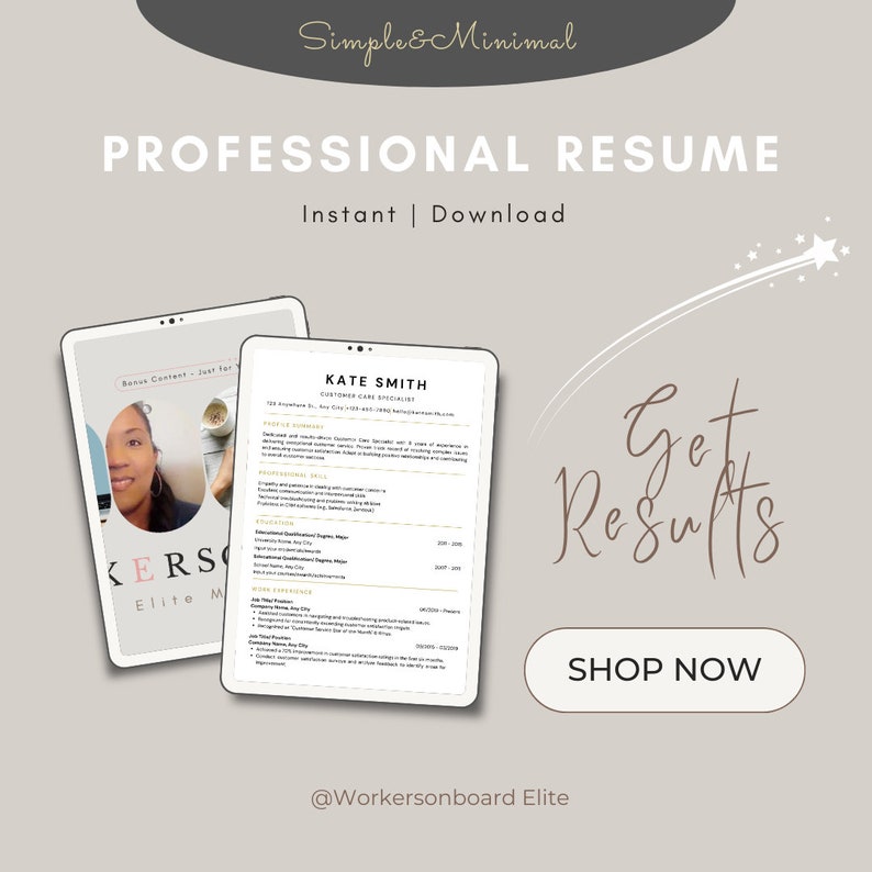 Simple Clean ATS ready resume template