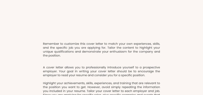 Real tips that you can include on your cover letter and resume