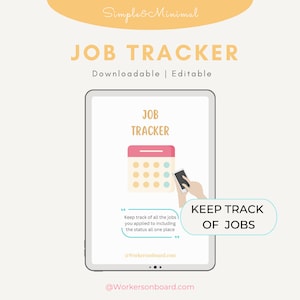 A job tracker to help you keep track of jobs you applied to and simplify your job search.