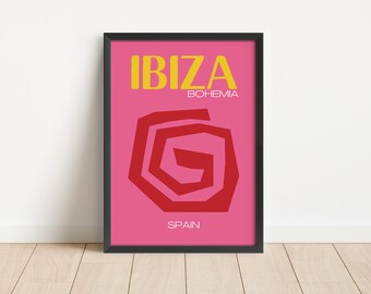 Ibiza Travel Poster: Y2K Maximalist Wall Art (Digital Download)