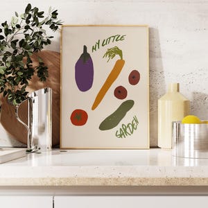 Veggie Garden Art Print: Fun Kitchen Decor (Digital Download)