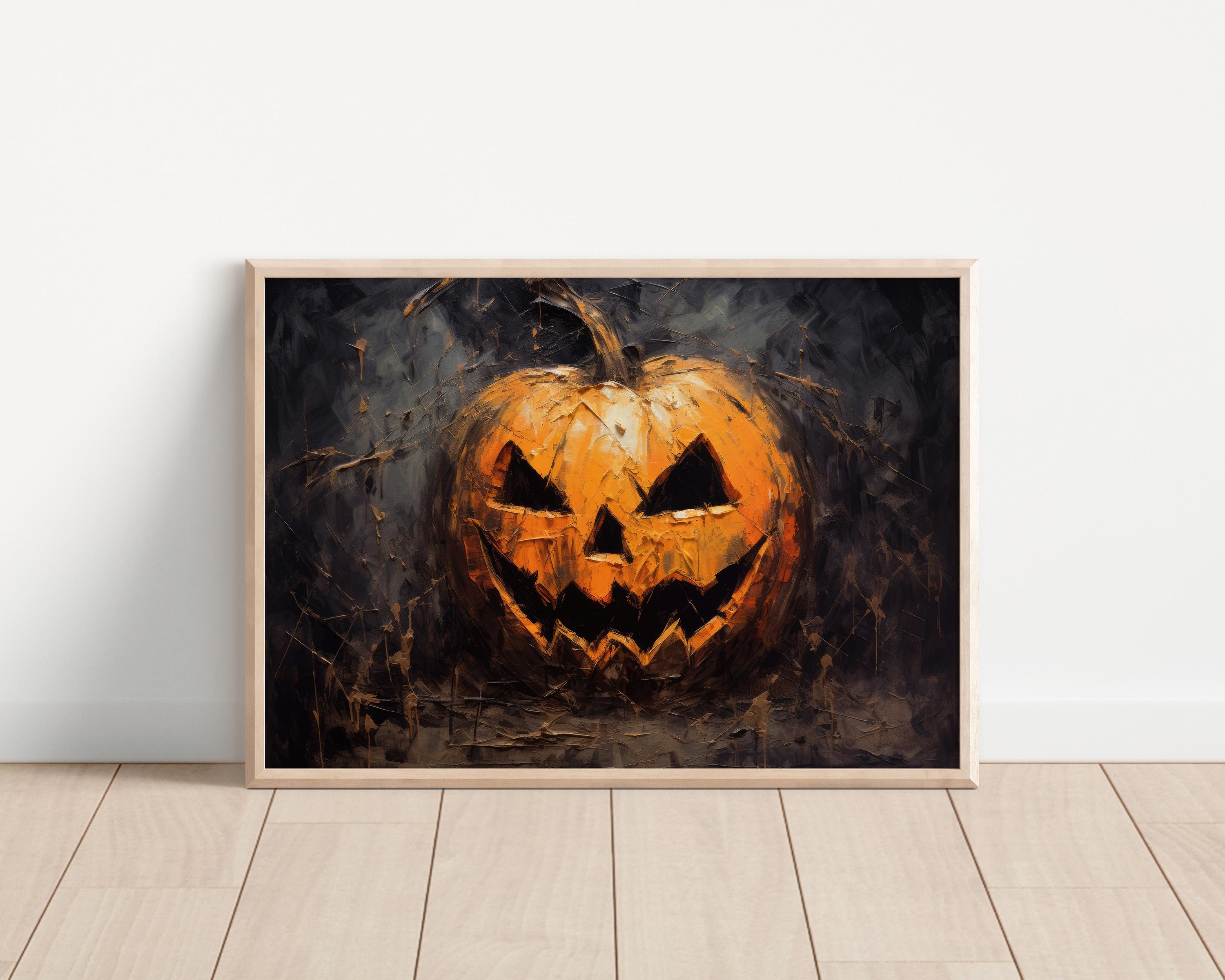Vintage Gothic Jack O'lantern Art Print: Dark Academia Halloween Poster ...