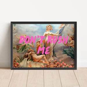 Altered Art Portrait: Pink Graffiti Vintage Painting (Digital Download)