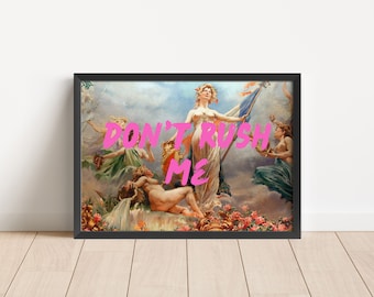 Altered Art Portrait: Pink Graffiti Vintage Painting (Digital Download)