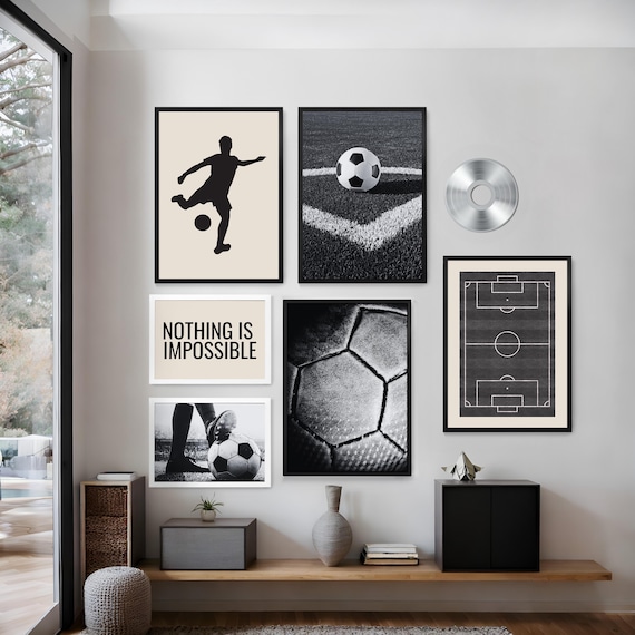 Soccer Print Set: Tween Boy Room Decor (Digital Download, Set of 6 JPGs)