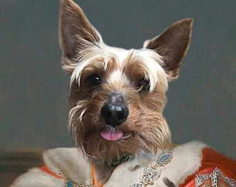 DIGITAL DESCARGAR Fancy King: retrato real personalizado de la foto, regalo divertido único, rey retrato real, retrato renacentista, retrato elegante