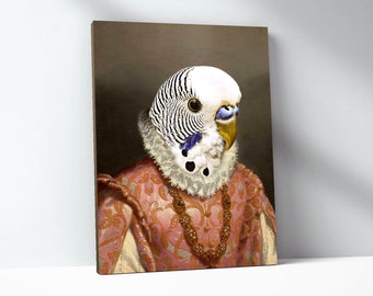 Retrato renacentista personalizado de mascota: Reina o Rey de la realeza, regalo único