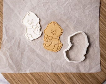 3D Printed Vintage Inspired Duckling Stamp Cookie Cutter Set