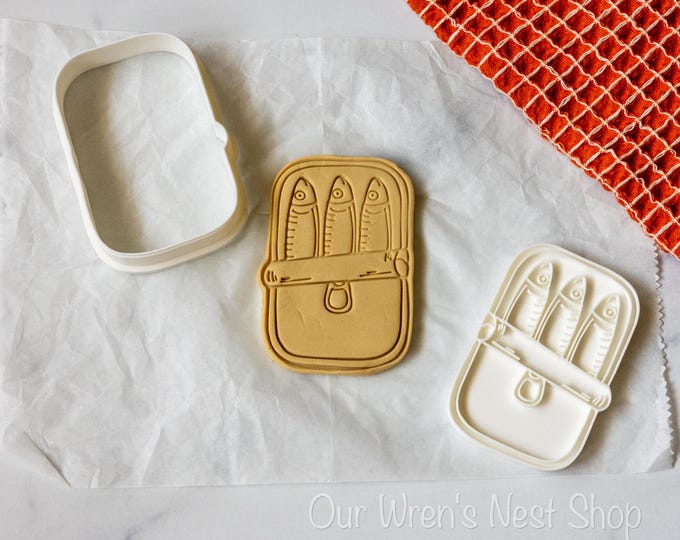 3D Printed Silly Sardines in a Tin Stamp and Cookie Cutter Set