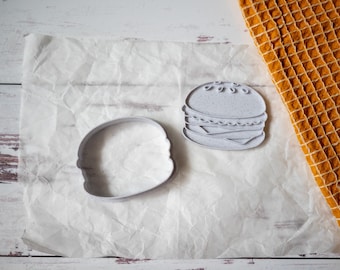 3D Printed Hamburger Stamp Cookie Cutter Set