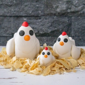 3D Printed Pet Chicken - Articulating, Flexi Toy, 3 Sizes Available