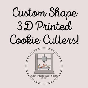 3D Printed Custom Designed Cookie Cutter, Cookie Cutter Stamp, Cookie Cutter and Stamp Set