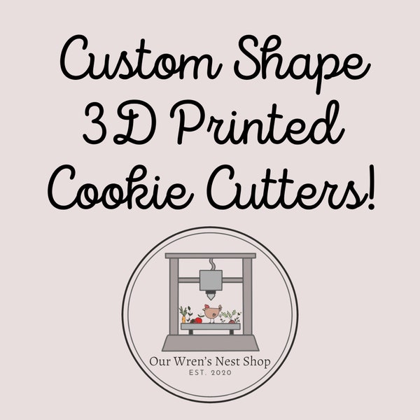 3D Printed Custom Designed Cookie Cutter, Cookie Cutter Stamp, Cookie Cutter and Stamp Set