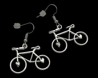 Boucles d'oreilles vélo faites main