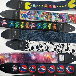 Handmade Assorted 2 inch Adjustable Guitar Strap, Bass Strap