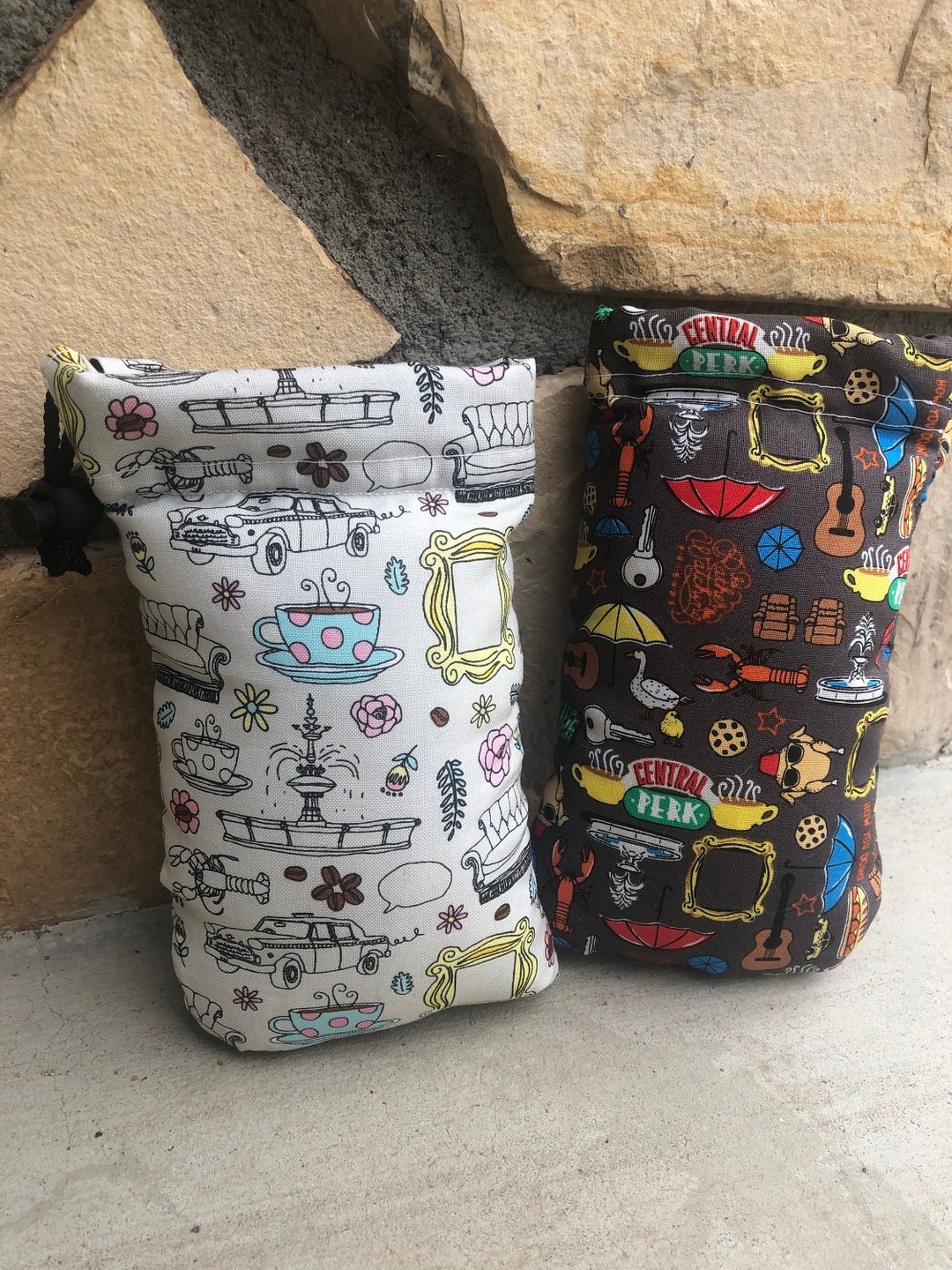 Friends Padded Drawstring Bag Pipe Pouch Sunglasses Case - Etsy