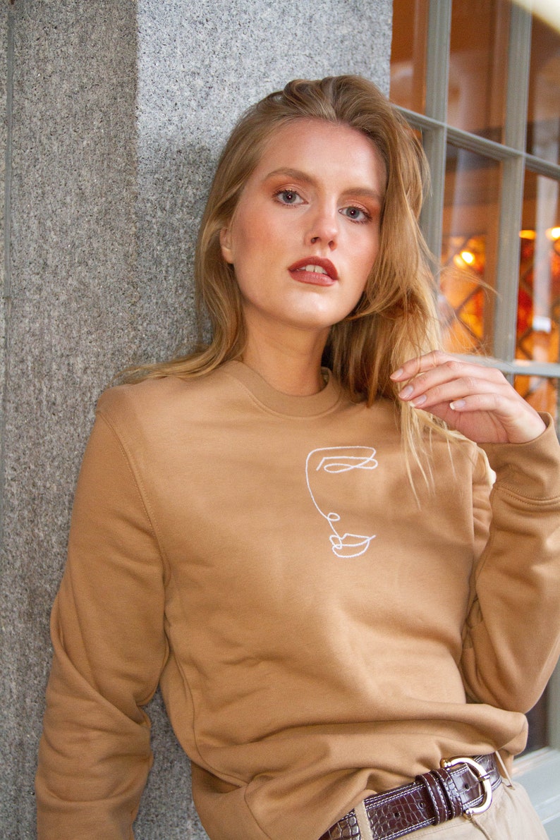 Colourful Abstract Face Stitch Sweatshirt