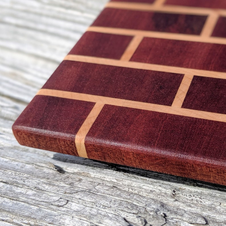 End-Grain Sapele /& Maple Handmade Cutting Board