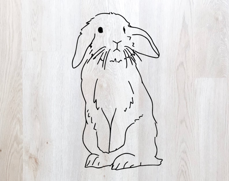Holland Lop Rabbit Clipart, Easter Bunny Svg File, Downloadable Prints ...