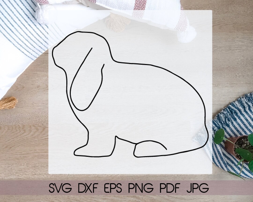 Simple Holland Lop Rabbit Clipart, Easter Bunny Svg File, Downloadable ...