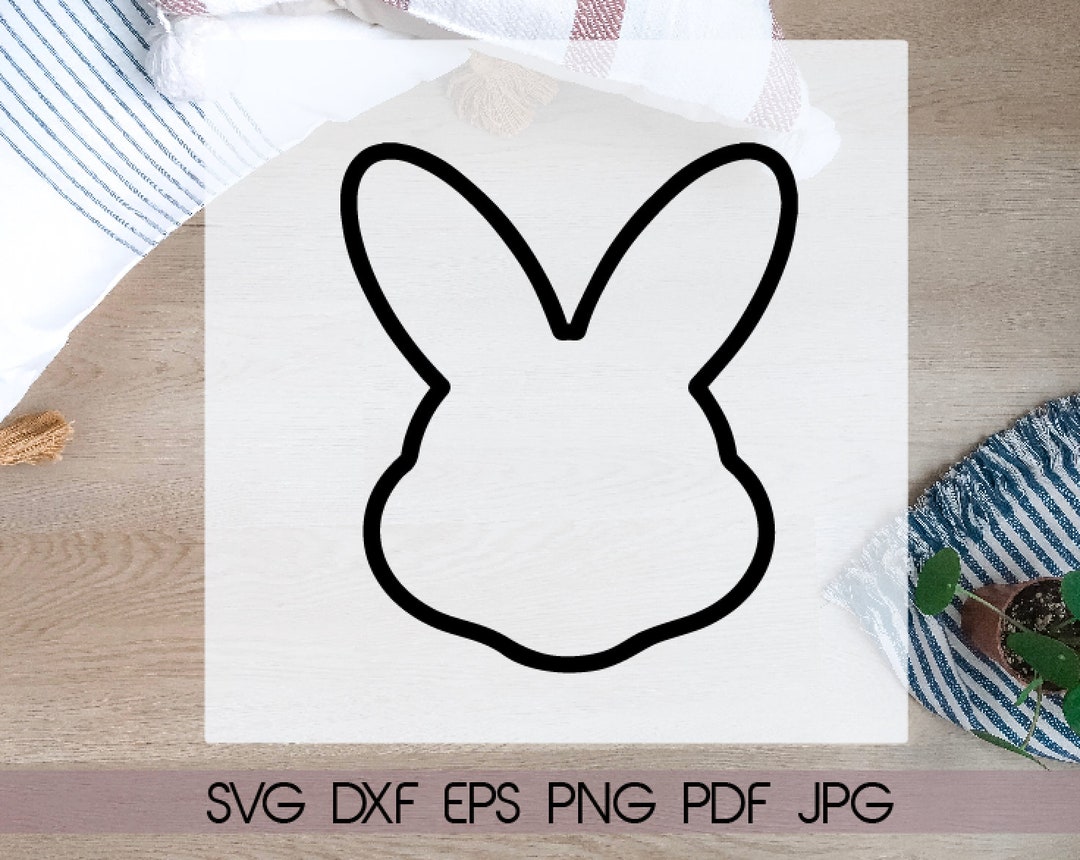 Bunny Head Clipart, Easter Bunny Svg File, Downloadable Prints for