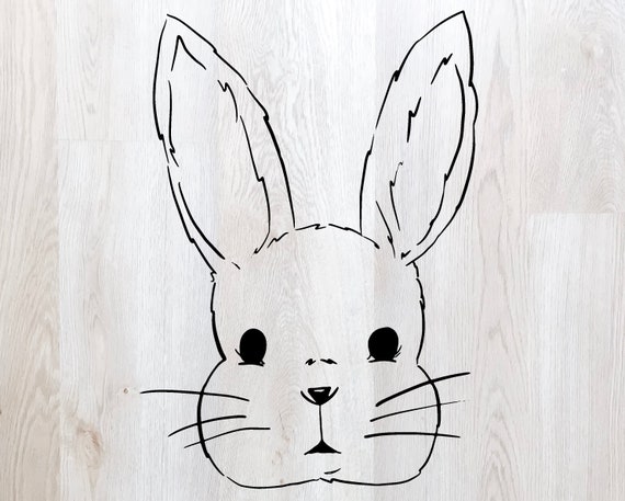 Easter Bunny Clipart Hand Drawn SVG File Rabbit With | Etsy Singapore
