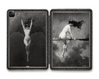 Horror iPad case Aesthetic iPad 10th iPad Air 5th 4th Pro 12.9 11 Mini 6th 10.2 10.9 Vintage art Dark gothic paintings Goth Witches cover