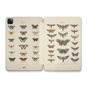 Book iPad case Insects iPad 10th iPad Air 5th 4th Pro 12.9 11 Mini 6 iPad 10.2 10.9  Aesthetic vintage art Moth Butterfly Retro iPad cover