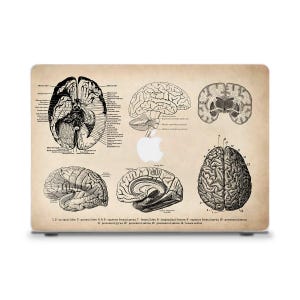Custodia per MacBook con cervello, anatomia per MacBook Air 13 15 M2 M3, MacBook Pro 13 14 16 pollici, scienza per medici e insegnanti, estetica medica retrò per MacBook