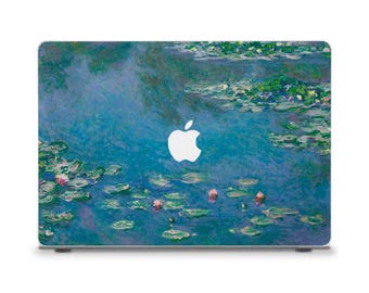 モネのMacBookケース アート MacBook Air 13 15 M2 MacBook Pro 13 M1 Pro 14 16 美的ヴィンテージ油絵 自然 睡蓮 MacBookケース