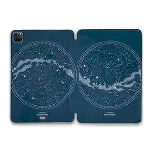 Étui pour iPad étoiles Espace iPad 10,2 10,9 10e iPad Air 5 Pro 12,9 11 Mini 6 constellations esthétiques Carte Astronomie Design Céleste Étui pour iPad